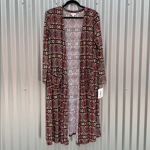 NWT Lularoe Sarah Aztec Print Duster Sweater Large